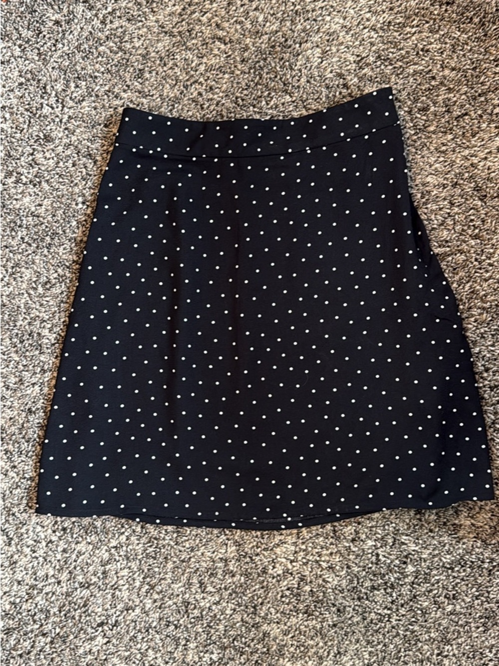 Nordstrom Black Mini Skirt with White Polka Dots